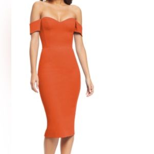 Dress the population midi off the shoulder dress sizexs worn once brand new like